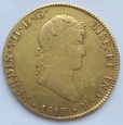 PERU 8 escudos 1817 rok. ZŁOTO. Waga 27,02 gram.