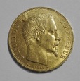 FRANCJA 20 Franków 1855 rok. Złoto - oryginał. 