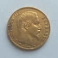 FRANCJA 20 Franków 1858 rok. Złoto