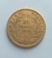 FRANCJA 20 Franków 1858 rok. Złoto