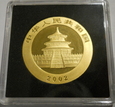 Chiny 3x 500 Yuan PANDA 2001+2002 rok. Razem 3 uncje złota.