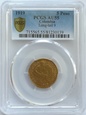Kolumbia 5 Peso 1919 rok. Złoto. Grading PCGS AU 55