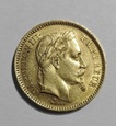 FRANCJA 20 Franków 1866 rok. Złoto - oryginał. 