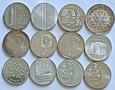 IZRAEL Zestaw 12 srebrnych monet. 