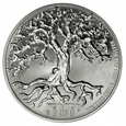2 dolary - Drzewo życia - Niue - 2021 - 1 uncja