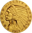 USA 5 DOLARÓW 1913 S INDIANIN