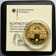   Niemcy 100 euro 2010 F, UNESCO, Wurzburg, 1/2 oz Au999 st. 1