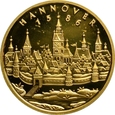 Niemcy, numizmat 750 lat Hanoweru 1991, złoto 999 st. L