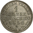Prusy, 1 silber groschen 1852 A, Fryderyk Wilhelm IV