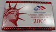 USA UNITED STATES SILVER COIN PROOF SET 2005 st. L