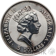 AUSTRALIA - 5 DOLLARS - 1991 - KOOKABURRA - Stan: 1-