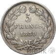 FRANCJA - 5 FRANKÓW - 1839 W - LUDWIK FILIP - st. 3