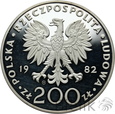 POLSKA - PRL - 200 ZŁOTYCH - 1982 - JAN PAWEŁ II - STEMPEL LUSTRZANY