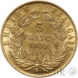 FRANCJA - 5 FRANKÓW - 1859 BB - NAPOLEON III