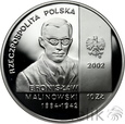 POLSKA - III RP - 10 ZŁ - 2002 - BRONISŁAW MALINOWSKI - Stan: L