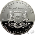 SOMALIA - 50000 SCHILLINGS - 1998 - MŚ WE FRANCJI - 1/2 Kg Ag999