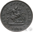 KANADA - UPPER - 1/2 PENNY - 1854 - TOKEN