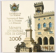 SAN MARINO - ZESTAW EURO - 2006 - OD 1 CENTA DO 2 EURO + 5 EURO Ag