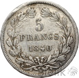 FRANCJA - 5 FRANKÓW - 1840 A - LUDWIK FILIP - st. 3