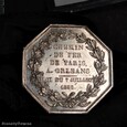 Medal Francja, oktagon 1858 SREBRO 23,1 g