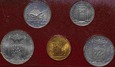 Watykan, zestaw 5 monet 1950 r.