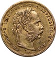 Austria, 20 franków / 8 Florenów 1884 r. 