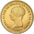 Hiszpania, 100 Realów Izabela II 1854 r. 