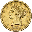 USA, 5 Dolarów 1852 r. 