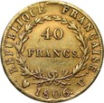 Francja, 40 franków 1806 r. U