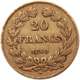Francja, 20 franków 1840 r. A