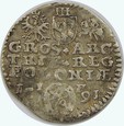 Trojak 1591 Zygmunt III Waza Olkusz, znak półruszt 