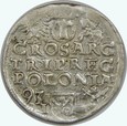 Trojak 1593 Zygmunt III Waza Poznań szeroka twarz króla