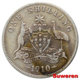 36.AUSTRALIA, EDWARD VII, 1 SZYLING 1910 rzadsza 