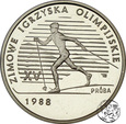 PRL, 1000 złotych, 1987, Olimpiada narciarz PRÓBA #