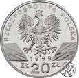 III RP, 20 złotych, 1999, Wilk #