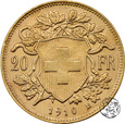 Szwajcaria, 20 franków, 1910 B