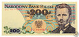 Polska, 200 złotych, 1986 DZ
