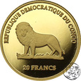 NMS, Kongo, 20 franków, 2000, Jan Paweł II