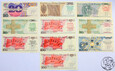 PRL, 20 banknotów z pieczątkami i nadrukami okolicznościowymi