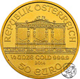 Austria, 50 euro, Filharmonicy Wiedeńscy, 1/2 uncji złota