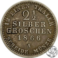 Prusy, 2 1/2 silber groschen, 1866