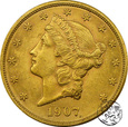 USA, 20 dolarów, 1907 