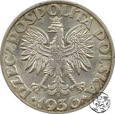 II RP, 5 złotych, 1936, Żaglowiec, PCGS MS62
