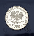 PRL, 5000 złotych, 1989, Władysław Jagiełło - popiersie