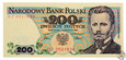 Polska, 200 złotych, 1986 DZ