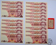 Polska, część paczki bankowej, 18 x 100 złotych, 1986 Seria SN