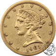 USA, 5 dolarów, 1901 S