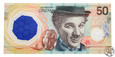 Polska, banknot testowy PWPW, Charlie Chaplin