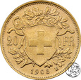 Szwajcaria, 20 franków, 1903 B
