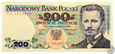 Polska, 200 złotych, 1986 DU